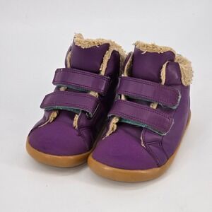 Ten Little Furry High Top Power Purple Vegan Leather Fleece Boot Sneakers 10.5